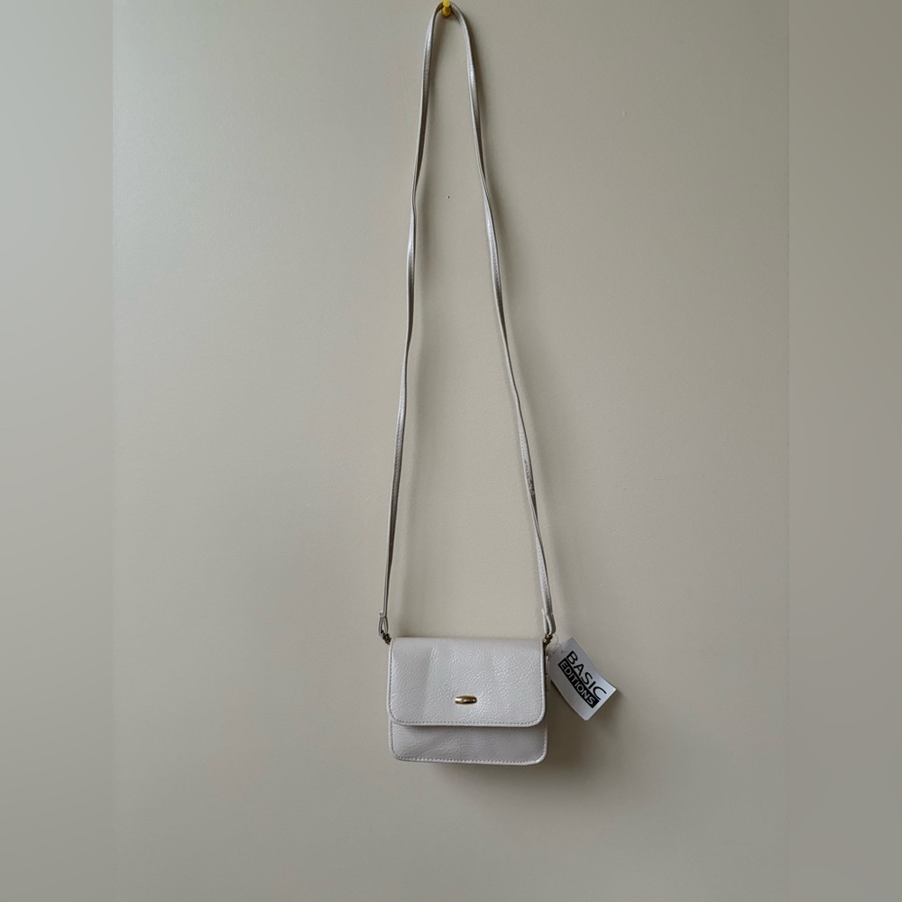 Basic Editions White Crossbody Bag NWT